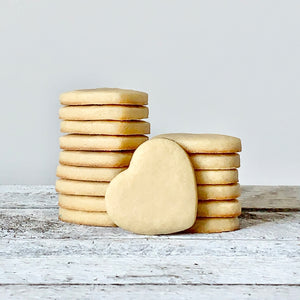 
                  
                    A stack of Mini Classic Heart Sugar Cookies
                  
                